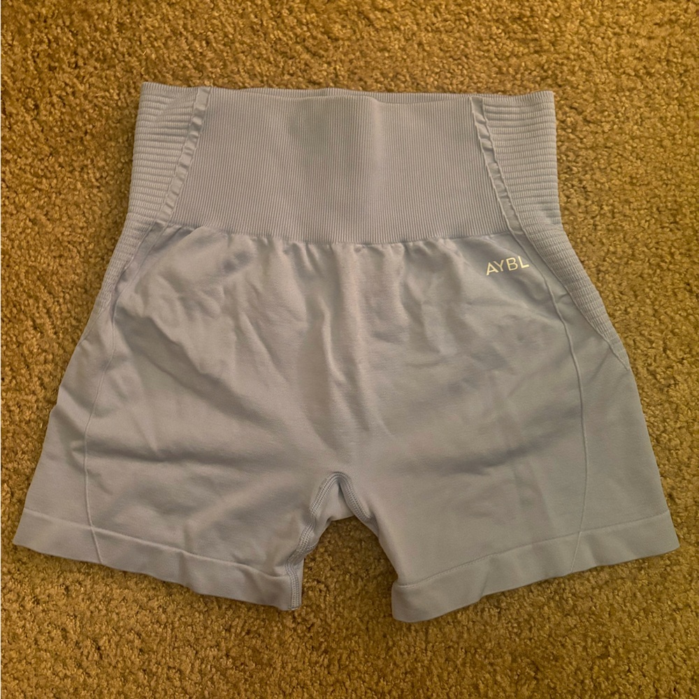 Light blue AYBL biker shorts medium
